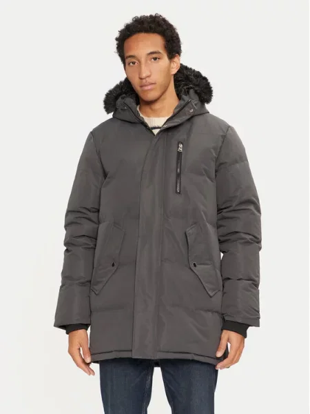 Brave Soul Пуховик MJK-COLNEGREY сірий