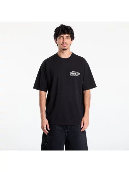 Póló Carhartt WIP S/S Arcan T-Shirt UNISEX Black Heavy Stone Wash XS fekete