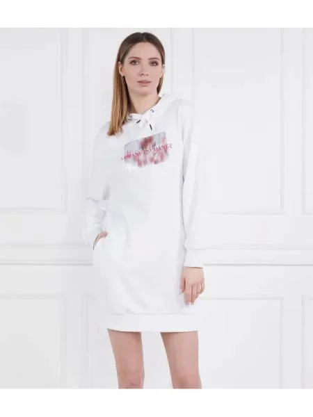 Armani Exchange Rochie alb