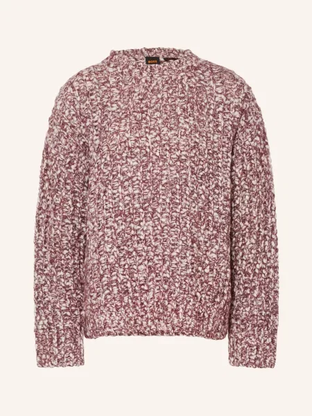 Sweter z mieszanki wełny i wełny z alpaki model C_Flocasia' Boss pomarańczowy