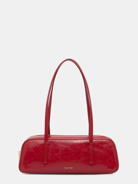 Calvin Klein Táska Foil Logo Glossy Bauletto piros