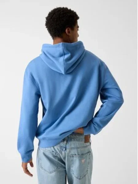 Klasszikus kapucnis szvetter Guess Jeans kék