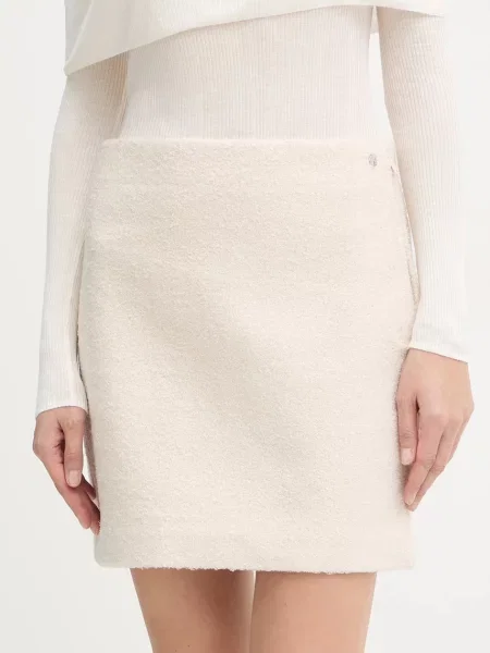 Guess spódnica ZITA mini prosta beżowy