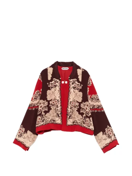 Geacă Bode cu model floral roșu
