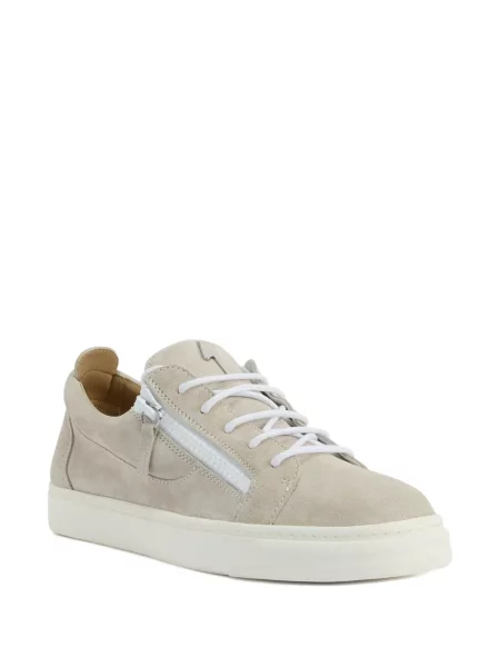 Sneakerși Giuseppe Zanotti din piele de căprioară gri
