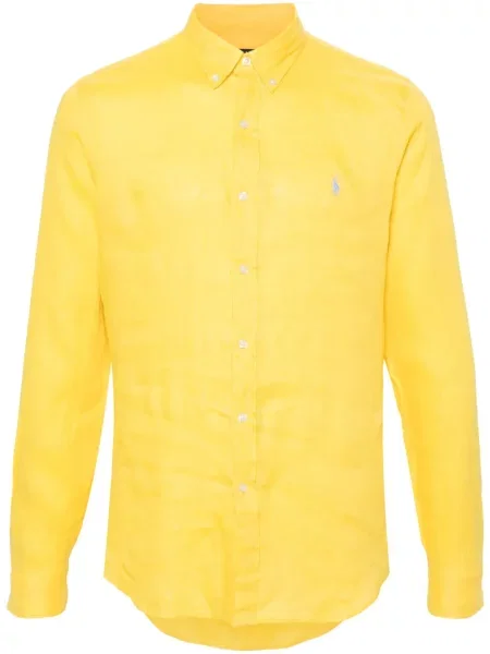 Tricou polo Polo Ralph Lauren cu broderie de in galben