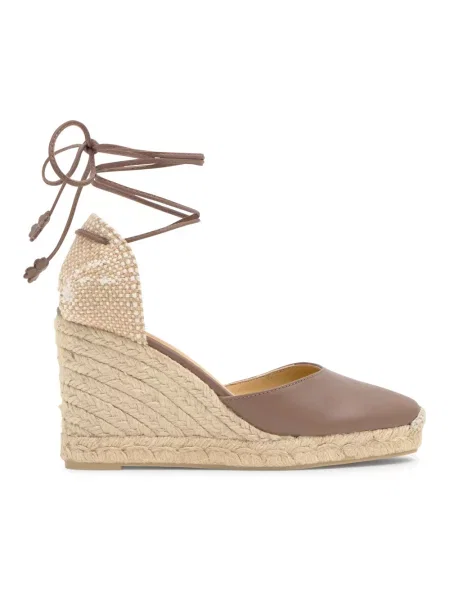 Espadryle Castaner skórzane brązowe