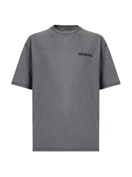GUESS Tricou gri închis negru
