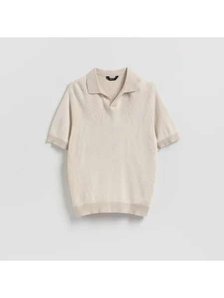 Reserved Pamutban gazdag pólóing fazonú pulóver bézs