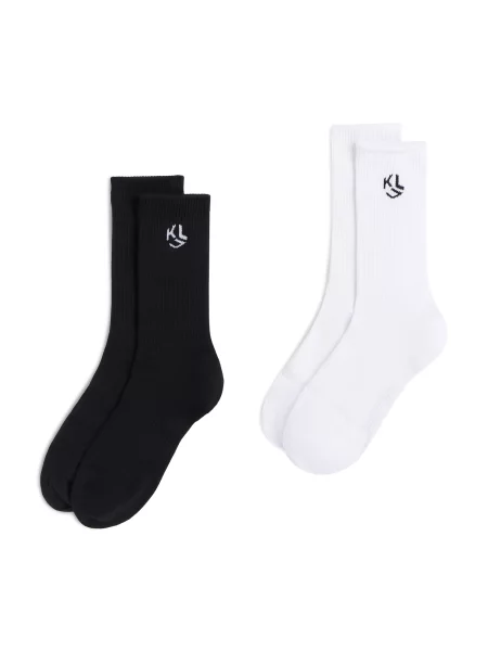 KARL LAGERFELD JEANS Șosete Monogram-Socken in mittlerer Länge alb