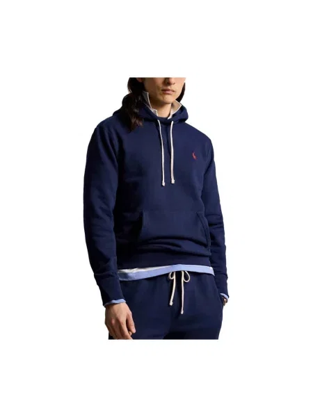 Bluza z kapturem z wyhaftowanym logo Polo Ralph Lauren granatowa