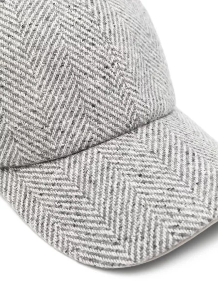 Șapcă Eleventy cu model herringbone gri