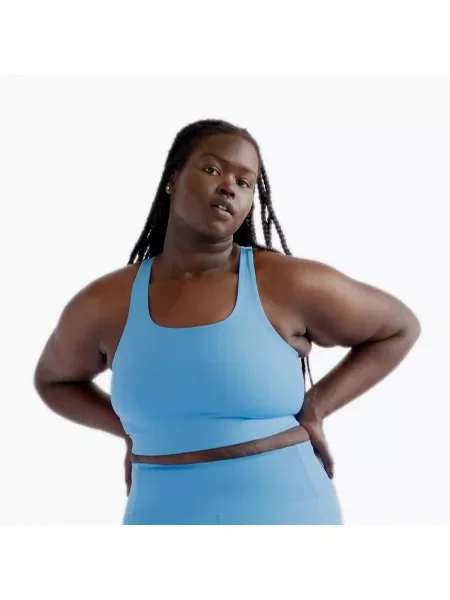 Girlfriend Collective Сутиен за тренировка Paloma haze синьо