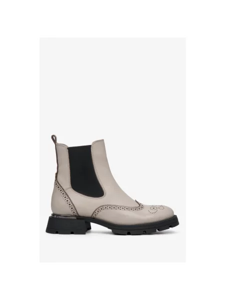 Кожаные ботинки челси Estro бежевые