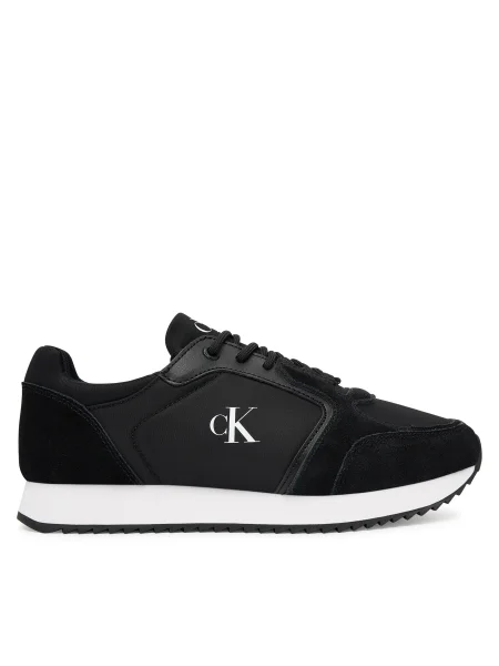 Calvin Klein Jeans Sneakersy Runner Laceup Sock Mg Mix čierna