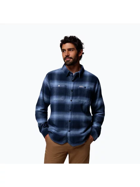 Мъжка риза Columbia Windward II collegiate navy blurred ombre синьо