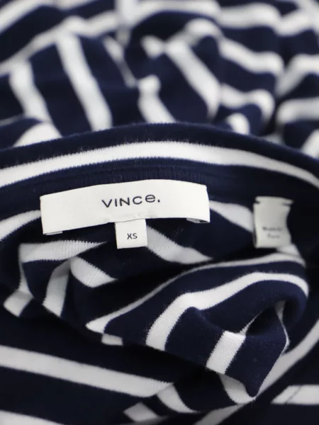 Top Vince cu dungi lung albastru