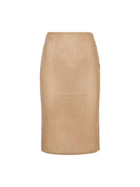 Spódnica Prada z siateczką z siateczki beżowa