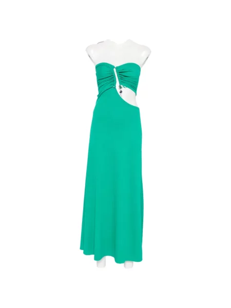 Rochie maxi Christopher Esber fără bretele verde
