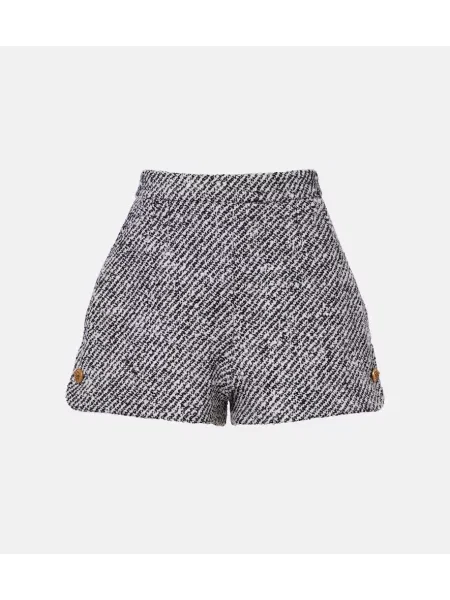 Pantaloni scurți Versace de lână negru
