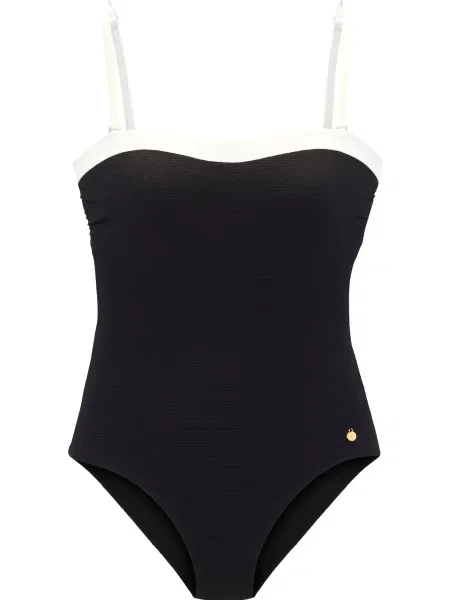 LASCANA Costum de baie întreg negru alb