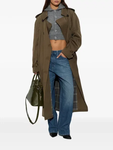 Плетена chunky подрязан жилетка Mm6 Maison Margiela сиво