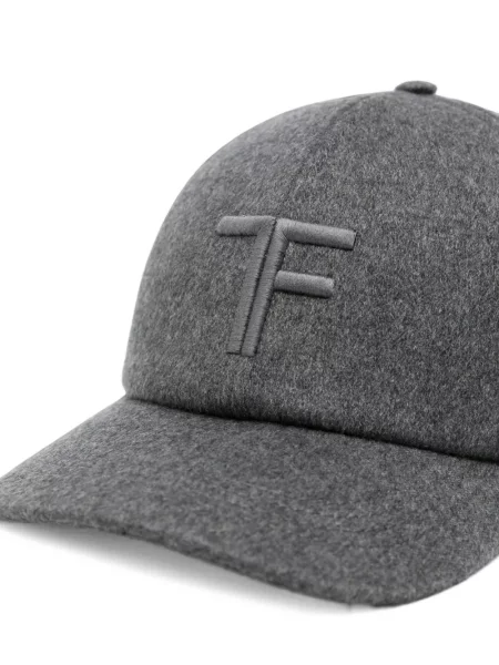 Șapcă Tom Ford cu broderie gri
