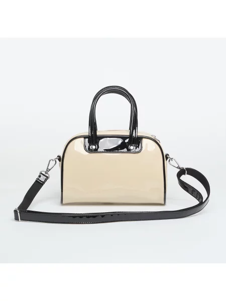 Мини сумка Adidas с камнями бежевая