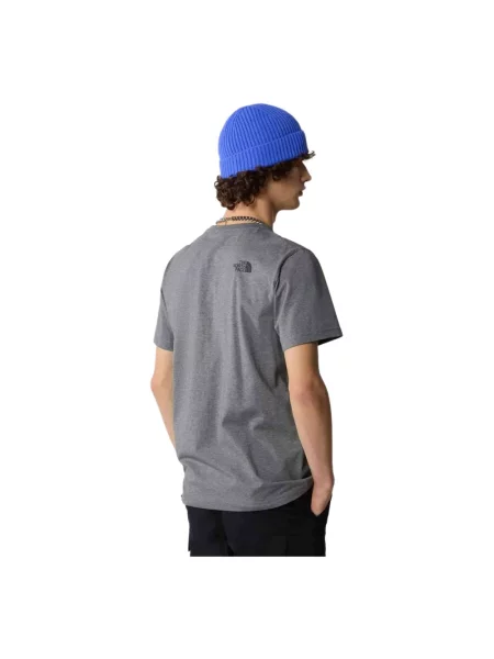 Ciemnoszara koszulka z krótkim rękawem The North Face Simple Dome S szara