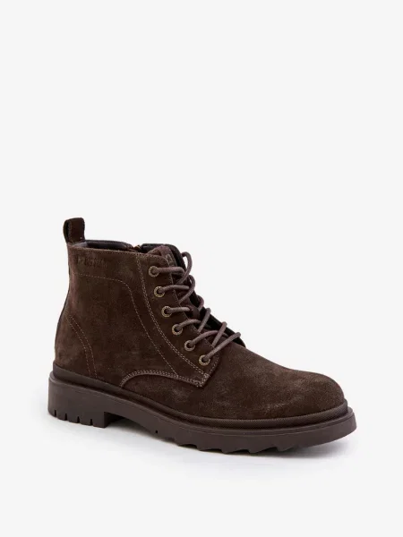 Čevlji do gležnjev Big Star Shoes iz semiša rjava