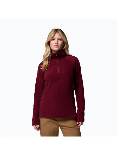 Дамска поларна блуза Columbia Glacial IV Zip rich wine винено червено