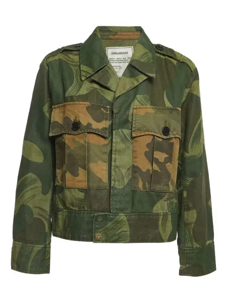 Geacă Zadig&voltaire cu imagine cu model camuflaj verde