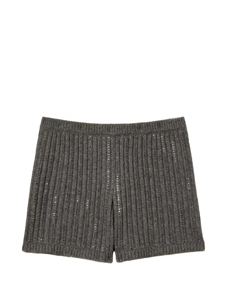 Stras pantaloni scurți Twinset de lână gri