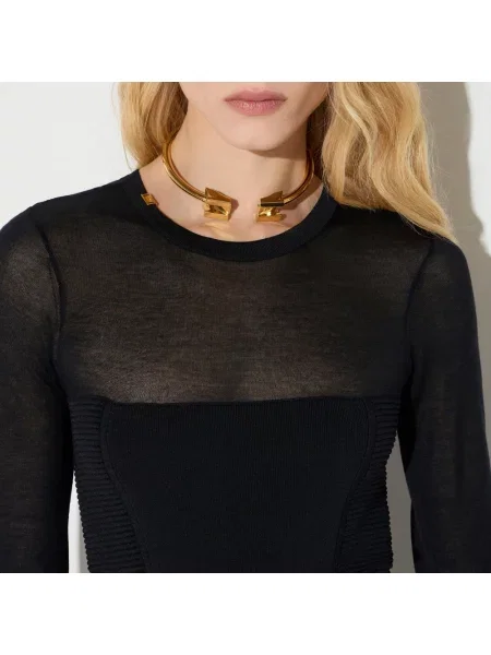 Naszyjnik Elisabetta Franchi z logo żółty