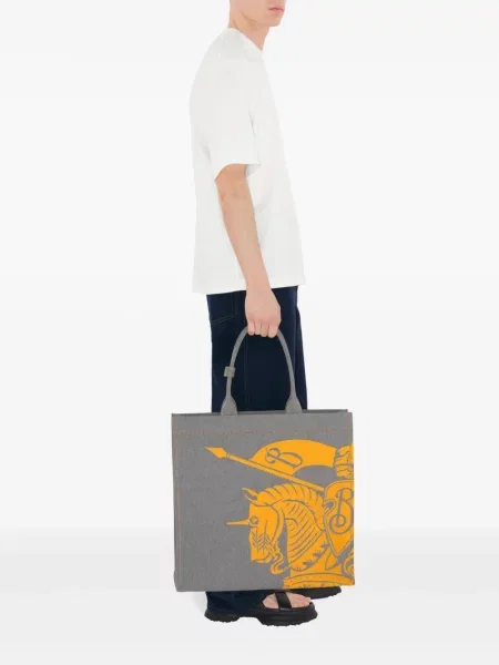 Torba Burberry płócienna szara