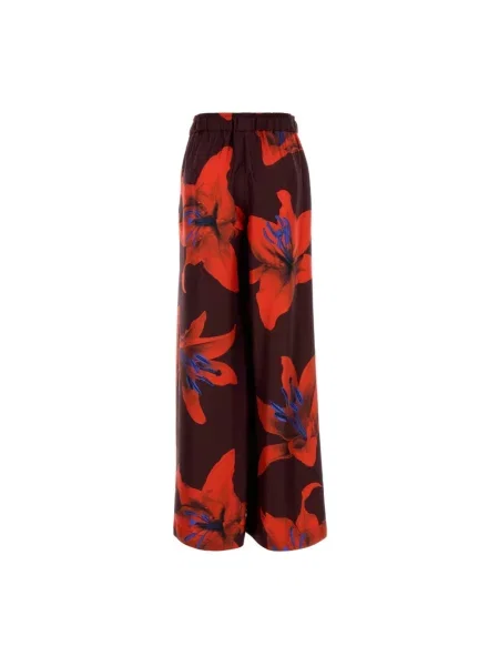 Satynowe spodnie Alexander Mcqueen z nadrukiem