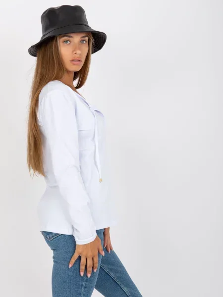 Bluză Fashionhunters alb