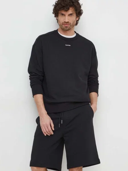 Bluza o kroju oversized z nadrukiem z logo Calvin Klein czarna