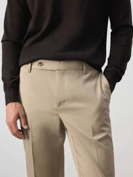 Spodnie chinosy Dublino slim fit Mężczyzna 44 MANGO MAN beżowy