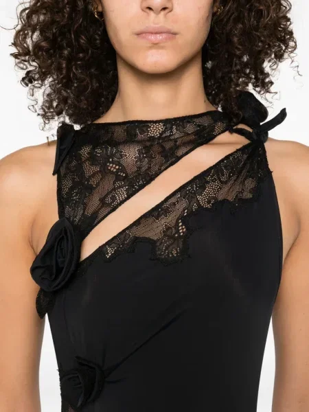Rochie maxi Coperni din dantelă de costum negru