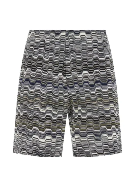 Bermude Missoni tricotate alb