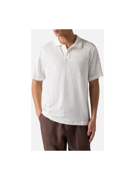 Lniana koszulka polo Mc2 Saint Barth biała