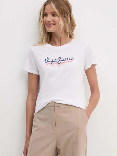 Pepe Jeans tričko ENARA bílé
