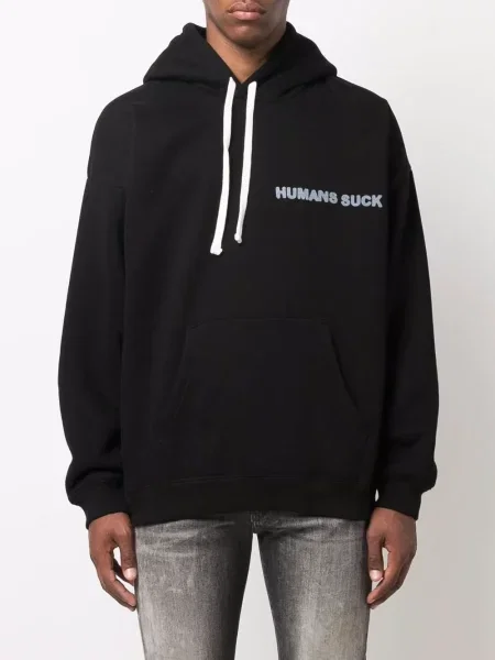 Hoodie Diesel με σχέδιο μαύρο