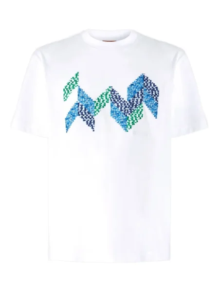 Tricou Missoni cu imprimeu geometric alb