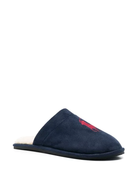 Papuče Polo Ralph Lauren s vezom crna