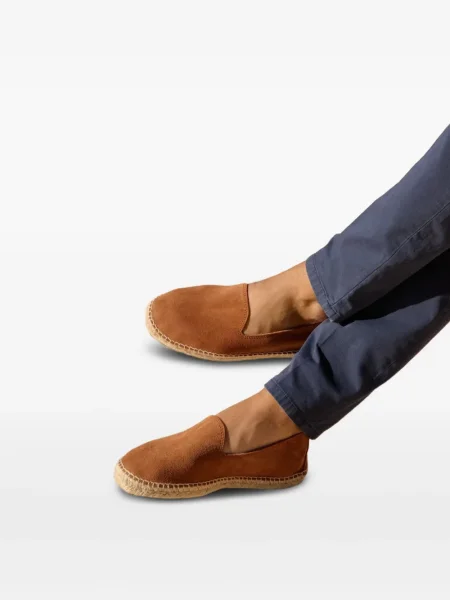 Espadrile Manebi din piele de căprioară slip-on maro