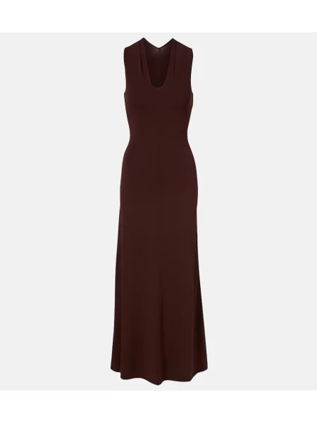 Maxi rochie maxi Sir de costum maro