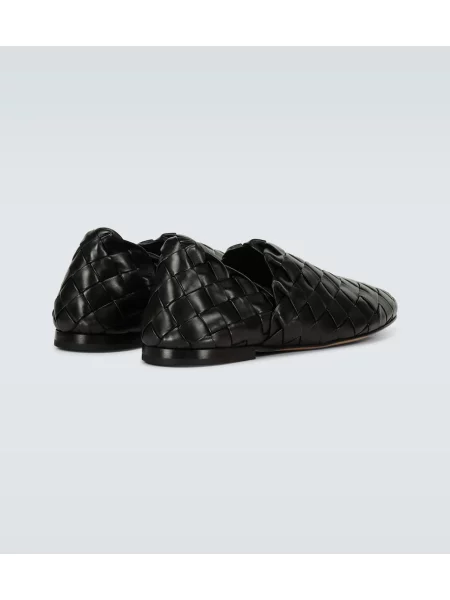 Papuci de casă Bottega Veneta din piele negru