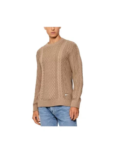 Sweter Tommy Jeans beżowy